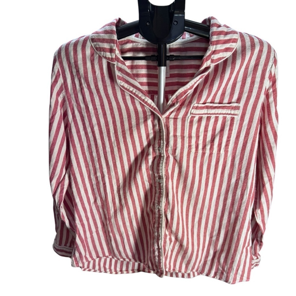 Stars Above pajamas, stripe, red, white classic p3